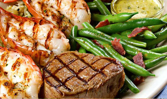 Dining at Black Angus Restaurant