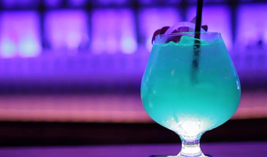 Dining at Blue Martini