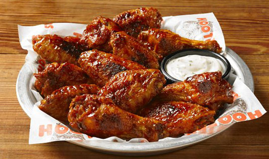 Dining at Hooters