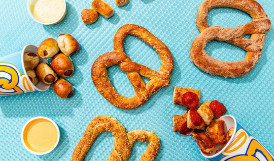 Dining at Auntie Anne's Pretzels