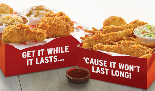 Dining at Popeye's